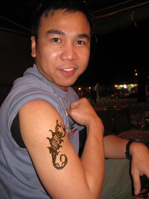 scorpion tattoo pictures. has a scorpion tattoo amp; a